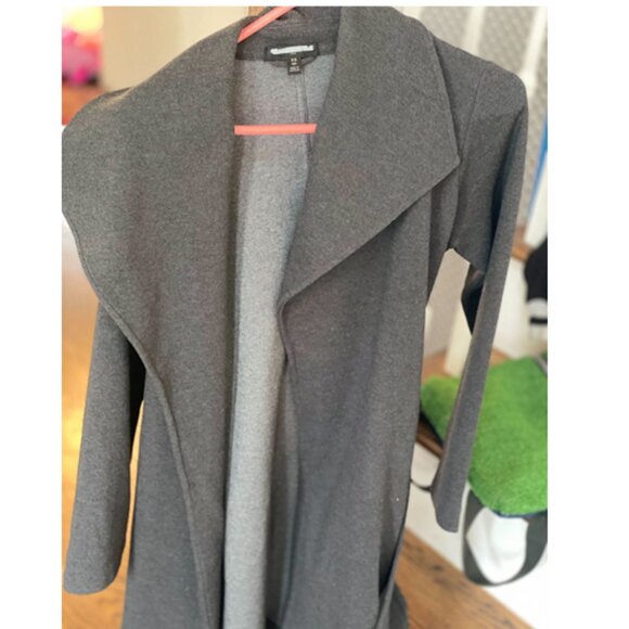 Banana Republic Wrapper Coat Light Ribbed Jacket w Sash Tie Front XS - Picture 2 of 2